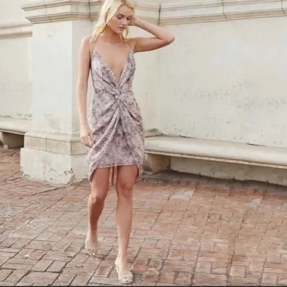 THE JETSET DIARIES BASILISK SNAKE PRINT MINI DRESS - Picture 2 of 12